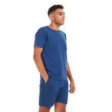 Load image into Gallery viewer, Men summer pajama set Indigo T-shirt + shorts