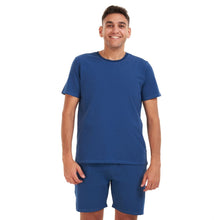 Load image into Gallery viewer, Men summer pajama set Indigo T-shirt + shorts