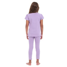 Load image into Gallery viewer, Girls summer pajama set Lilac t-shirt + Pants