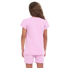 Load image into Gallery viewer, Girls summer pajama set Rose t-shirt +shorts