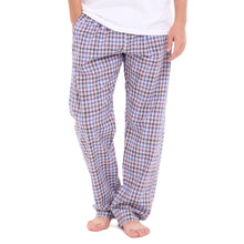 Load image into Gallery viewer, Men summer Black x Dark purple Checkered pants