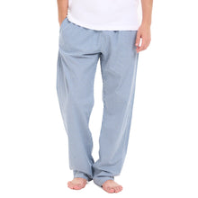 Load image into Gallery viewer, Men summer Dark Blue x White Checkered pants