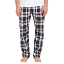 Load image into Gallery viewer, Men summer Dark Blue x White Checkered pants