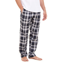 Load image into Gallery viewer, Men summer Dark Blue x White Checkered pants