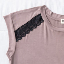 Load image into Gallery viewer, Women summer Cafe Lace Night shirt