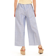 Load image into Gallery viewer, Women summer wide leg pants Petroleum stripes