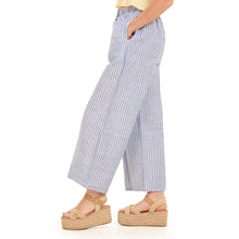 Load image into Gallery viewer, Women summer wide leg pants Petroleum stripes