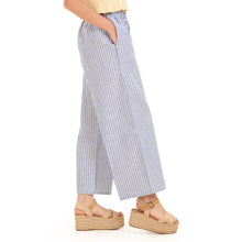 Load image into Gallery viewer, Women summer wide leg pants Petroleum stripes