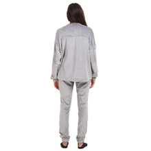 Load image into Gallery viewer, Women Winter Pajama Set Light Grey Sweatshirt + Pants
