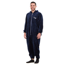 Load image into Gallery viewer, Snuggs Blanket Onesie Dark Blue هلال رمضان
