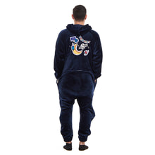 Load image into Gallery viewer, Snuggs Blanket Onesie Dark Blue هلال رمضان
