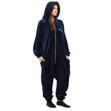 Load image into Gallery viewer, Snuggs Blanket Onesie Dark Blue هلال رمضان