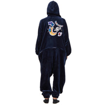 Load image into Gallery viewer, Snuggs Blanket Onesie Dark Blue هلال رمضان