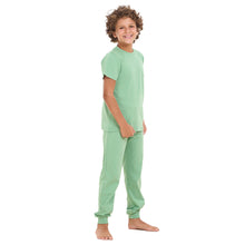 Load image into Gallery viewer, Boys summer pajama set Apple Green t-shirt + Pants
