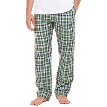 Load image into Gallery viewer, Men summer Green x Dark Blue checkered pants
