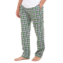 Load image into Gallery viewer, Men summer Green x Dark Blue checkered pants