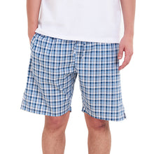 Load image into Gallery viewer, Men summer Petroleum x White Checkered shorts