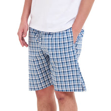 Load image into Gallery viewer, Men summer Petroleum x White Checkered shorts