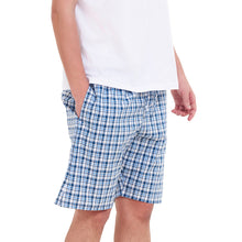 Load image into Gallery viewer, Men summer Petroleum x White Checkered shorts
