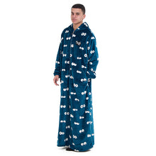Load image into Gallery viewer, Snuggs Monk Wearable Blanket Petroleum eyes