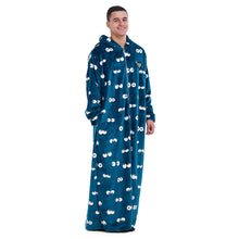Load image into Gallery viewer, Snuggs Monk Wearable Blanket Petroleum eyes