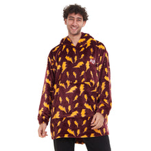 Load image into Gallery viewer, Snuggs Blanket Hoodie Dark Red Bolt
