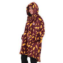 Load image into Gallery viewer, Snuggs Blanket Hoodie Dark Red Bolt