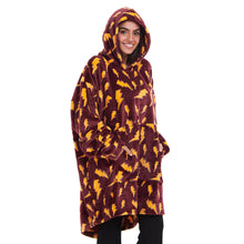 Load image into Gallery viewer, Snuggs Blanket Hoodie Dark Red Bolt