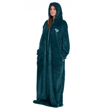 Load image into Gallery viewer, Snuggs Wearable Blanket Monk Dark Petroleum
