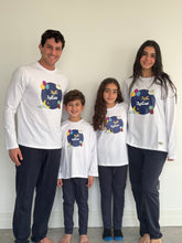 Load image into Gallery viewer, Men summer Eid pajama set White T-shirt + Dark Blue Pants
