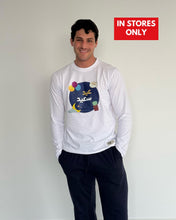 Load image into Gallery viewer, Men summer Eid pajama set White T-shirt + Dark Blue Pants
