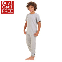 Load image into Gallery viewer, Boys summer pajama set Grey t-shirt + Pants
