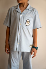 Load image into Gallery viewer, Boys Eid Pj Set Light Blue Buttoned shirt + Pants
