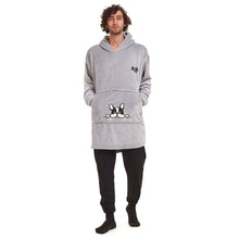 Load image into Gallery viewer, Snuggs Blanket Hoodie Light grey Dog Pocket
