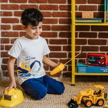Load image into Gallery viewer, Boys summer pajama set Digger t-shirt +blue pants
