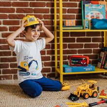 Load image into Gallery viewer, Boys summer pajama set Digger t-shirt +blue pants
