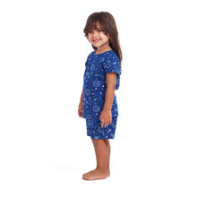 Load image into Gallery viewer, Girls summer pajama set Space t-shirt + Shorts

