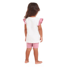 Load image into Gallery viewer, Girls summer pajama set Donuts t-shirt + Cashmere shorts
