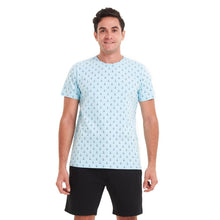 Load image into Gallery viewer, Men summer pajama set Anchor T-shirt +Black shorts
