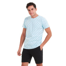 Load image into Gallery viewer, Men summer pajama set Anchor T-shirt +Black shorts
