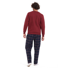 Load image into Gallery viewer, Men Winter Pajama Set Dark Red Shirt + Dark Red Checkered Pants
