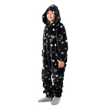 Load image into Gallery viewer, Snuggs Kids Blanket Onesie Black Stars Onesie
