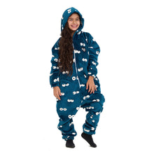 Load image into Gallery viewer, Snuggs Kids Blanket Onesie Petroleum Eyes
