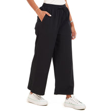 Load image into Gallery viewer, Women summer wide leg pants Black
