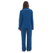 Load image into Gallery viewer, Women summer pajama set Petroleum buttoned Shirt+ Pants
