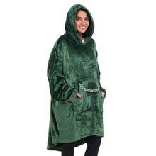 Load image into Gallery viewer, Snuggs Blanket Hoodie Dark Green مدفع رمضان
