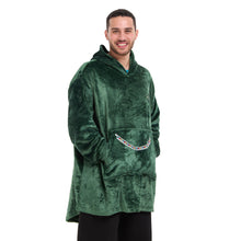 Load image into Gallery viewer, Snuggs Blanket Hoodie Dark Green مدفع رمضان
