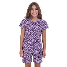 Load image into Gallery viewer, Girls summer pajama set Blossom t-shirt +shorts
