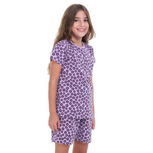 Load image into Gallery viewer, Girls summer pajama set Blossom t-shirt +shorts
