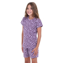 Load image into Gallery viewer, Girls summer pajama set Blossom t-shirt +shorts
